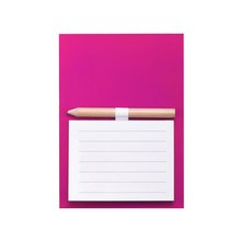 Bloc de notas magnético personalizable con lápiz 9,9 x 14 cm Fucsia