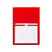 Bloc de notas magnético personalizable con lápiz 9,9 x 14 cm Rojo