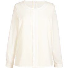 Blusa con Botón y cremallera dorada Cream 8 UK