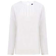 Blusa manga larga poliéster Blanco M