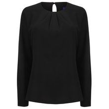 Blusa manga larga poliéster Negro L