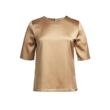 Blusa stretch fácil de planchar Beige 14 UK