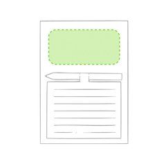 Bloc de notas magnético personalizable con lápiz 9,9 x 14 cm | Parte superior