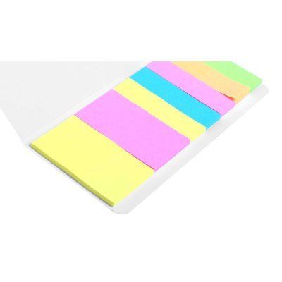 Bloc notas adhesivas con cubierta cartón blanco