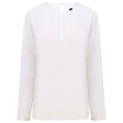 Blusa manga larga poliéster White XS