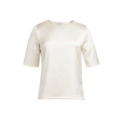 Blusa stretch fácil de planchar Cream 16 UK