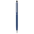 Bolígrafo de aluminio en sobrios colores con puntero táctil Azul