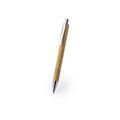Bolígrafo ecológico de bambú con clip metálico Bolígrafo ecológico de bambú con detalles metálicos
