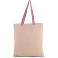 Bolsa de compras en canvas Natural / Dark Pink