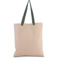 Bolsa de compras en canvas Natural / Dusty Light Green