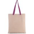 Bolsa de compras en canvas Natural / Radiant Orchid