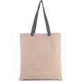 Bolsa de compras en canvas Natural / Steel Grey