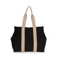 Bolsa de compras reciclada grande Beige / Negro