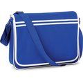 Bolsa diseño retro de mensajero Bright Royal / White