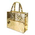 Bolsa Glamour Resistente con Bolsillo Exterior Oro