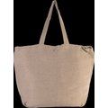 Bolsa grande de juco con forro y bolsillo Washed Natural