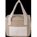 Bolsa isotérmica de yute pequeña Beige