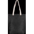 Bolsa de juco con asas y fuelle Black