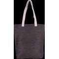 Bolsa de juco con asas y fuelle DARK GREY