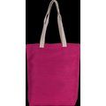 Bolsa de juco con asas y fuelle Fuchsia