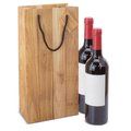 Bolsa papel efecto madera 2 botellas