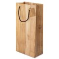 Bolsa papel efecto madera 2 botellas