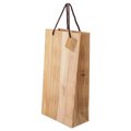 Bolsa papel efecto madera 2 botellas