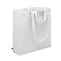 Bolsa playa con fuelle y asas dobles Blanco