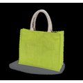 Bolsa de playa yute con asa de algodón Lime