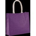 Bolsa de playa yute con asa de algodón Plum Violet