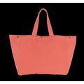 Bolsa shopper de algodón con bolsillo interior Washed Coral Pink