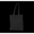 Bolsa shopper reciclada con fuelle Negro