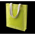 Bolsa shopper de yute con asas de algodón Verde