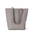 Bolsa tote de algodón orgánico con fuelle Gris