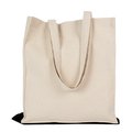 Bolsa tote orgánica con fuelle grande Beige