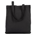 Bolsa tote orgánica con fuelle grande Negro