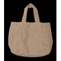 Bolsa de yute con asas anchas Beige