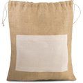 Bolsa de yute con hilos brillantes Natural / Gold