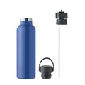 Botella Aislante Inox con 2 Tapones Azul