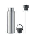 Botella Aislante Inox con 2 Tapones Plata