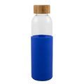 Botella Cristal 500ml Funda Silicona Azul