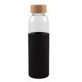 Botella Cristal 500ml Funda Silicona Negro