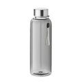 Botella personalizada de agua  con corre en tritán sin BPA 500ml Gris Transparente