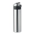 Botella Térmica Inox de Botón 400ml Plata