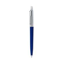 Bolígrafo acabado retro de acero inox Azul