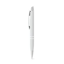 Bolígrafo de aluminio engomado Blanco