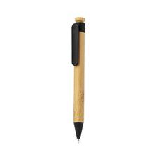 Bolígrafo bambú y clip XL Neg