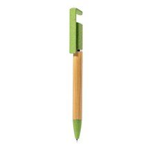 Bolígrafo Bambú/Trigo/ABS con Soporte Verde