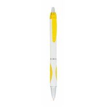 Bolígrafo blanco con agarre antideslizante de color Amarillo