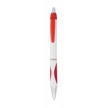 Bolígrafo blanco con agarre antideslizante de color Rojo